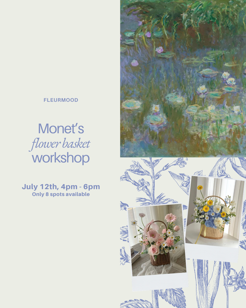 Monet's Flower Basket Workshop