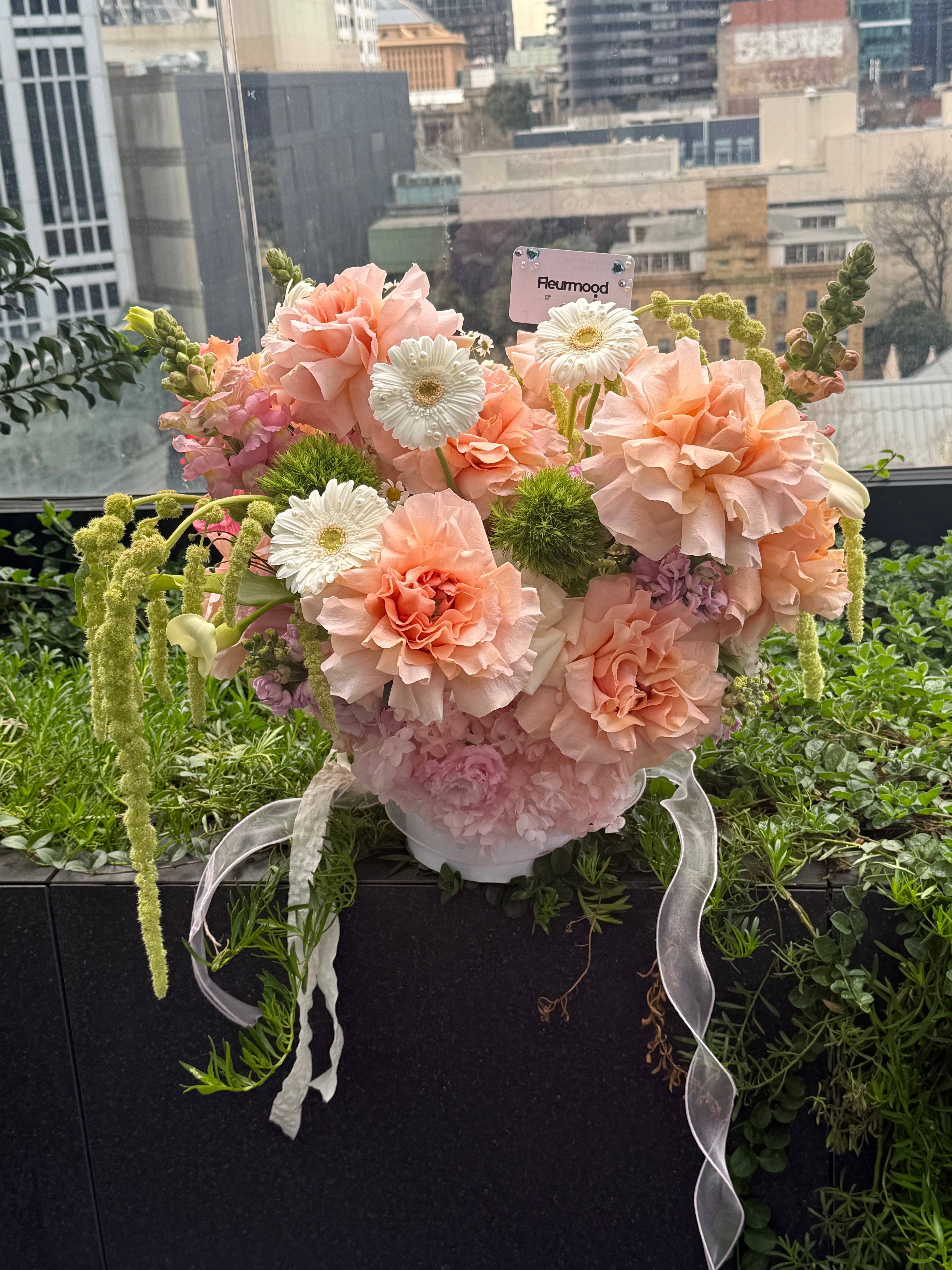 Darling Peach Flower Box