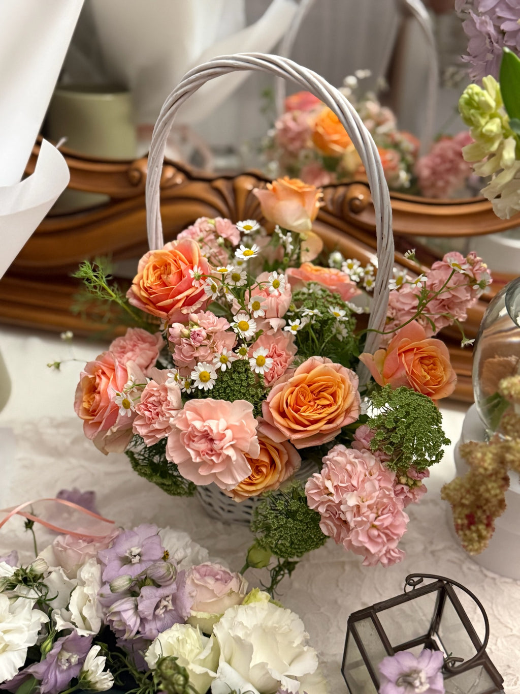 Soft Bloom Reverie Basket